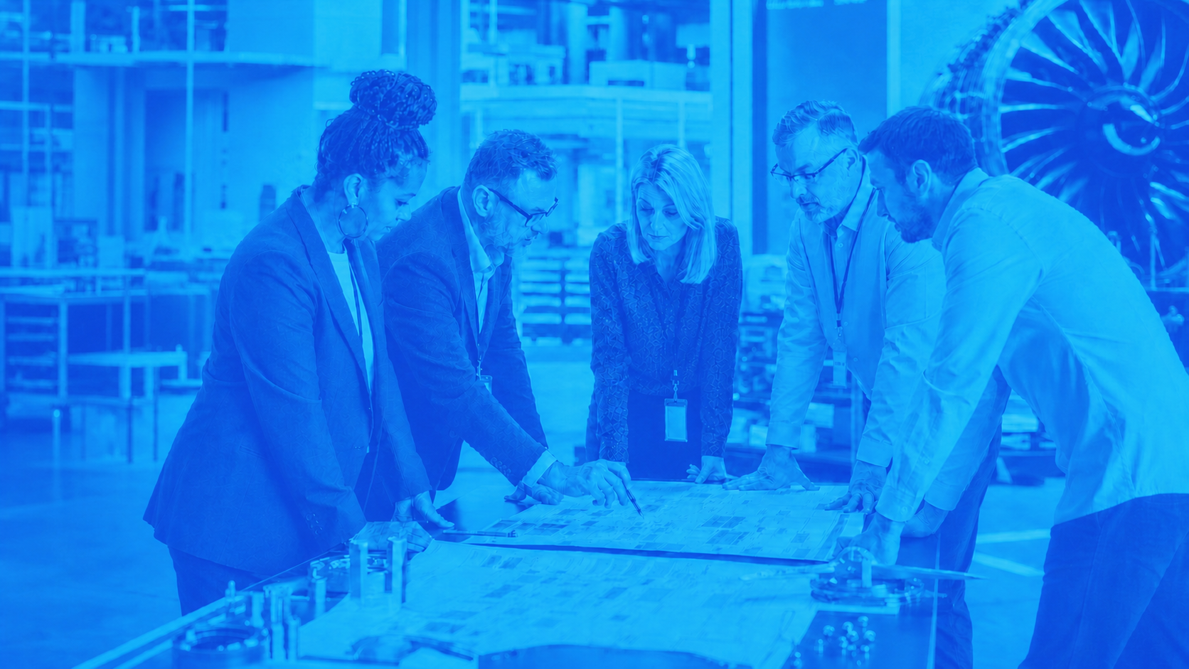 business operations insights blue